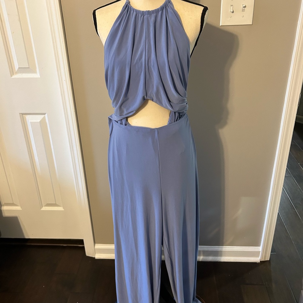 ASOS Blue Halter Jumpsuit - Picture 4 of 4